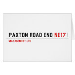 PAXTON ROAD END  Greeting/note cards