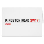 KINGSTON ROAD  Greeting/note cards