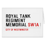 royal tank regiment memorial  Greeting/note cards