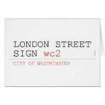 LONDON STREET SIGN  Greeting/note cards
