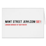 mint street jerk.com  Greeting/note cards