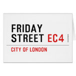 Friday  street  Greeting/note cards