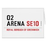 O2 ARENA  Greeting/note cards