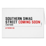 SOUTHERN SWAG Street  Greeting/note cards