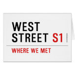 west  street  Greeting/note cards
