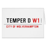 TEMPER D  Greeting/note cards