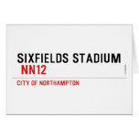 Sixfields Stadium   Greeting/note cards