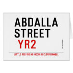 Abdalla  street   Greeting/note cards