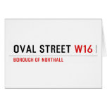 Oval Street  Greeting/note cards