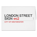 LONDON STREET SIGN  Greeting/note cards