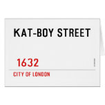 KAT-BOY STREET     Greeting/note cards