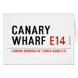 CANARY WHARF  Greeting/note cards