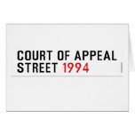 COURT OF APPEAL STREET  Greeting/note cards