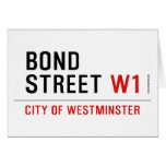BOND STREET  Greeting/note cards