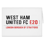 WEST HAM UNITED FC  Greeting/note cards