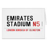 emirates stadium  Greeting/note cards