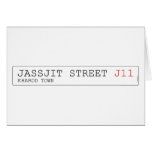 Jassjit Street  Greeting/note cards