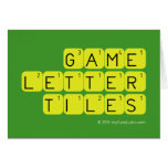 Game Letter Tiles  Greeting/note cards
