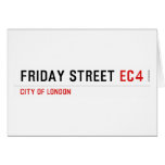 Friday street  Greeting/note cards
