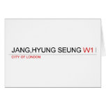 JANG,HYUNG SEUNG  Greeting/note cards