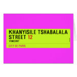 Khanyisile Tshabalala Street  Greeting/note cards