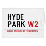 HYDE PARK  Greeting/note cards