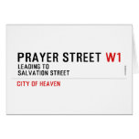 Prayer street  Greeting/note cards