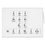 SOY 
 PROFE
 DE
 QUIMICA  Greeting/note cards