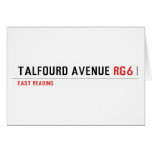 Talfourd avenue  Greeting/note cards