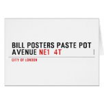 Bill posters paste pot  Avenue  Greeting/note cards