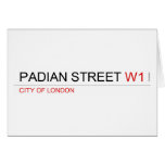 PADIAN STREET  Greeting/note cards