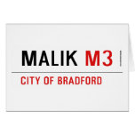 Malik  Greeting/note cards