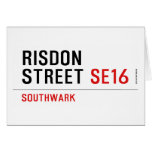 RISDON STREET  Greeting/note cards