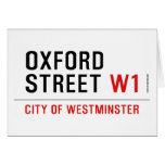 oxford  street  Greeting/note cards