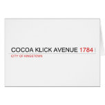 COCOA KLICK AVENUE  Greeting/note cards