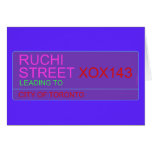 Ruchi Street  Greeting/note cards
