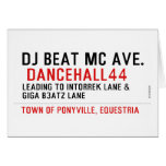Dj Beat MC Ave.   Greeting/note cards