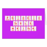 Periodic
 Table
 Writer  Greeting/note cards