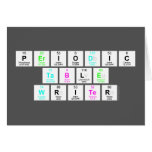 Periodic
 Table
 Writer  Greeting/note cards