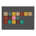 Periodic
 Table
 Writer  Greeting/note cards