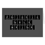 Periodic
 Table
 Writer  Greeting/note cards