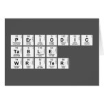 Periodic
 Table
 Writer  Greeting/note cards