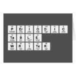 Periodic
 Table
 Writer  Greeting/note cards