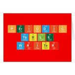 Periodic
 Table
 Writer  Greeting/note cards