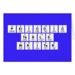 Periodic
 Table
 Writer  Greeting/note cards