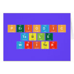 Periodic
 Table
 Writer  Greeting/note cards