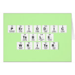 Periodic
 Table
 Writer  Greeting/note cards