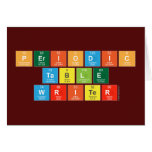 Periodic
 Table
 Writer  Greeting/note cards
