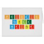 Periodic
 Table
 Writer  Greeting/note cards