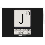 J
 JENNIFER'S
 PHONE  Greeting/note cards